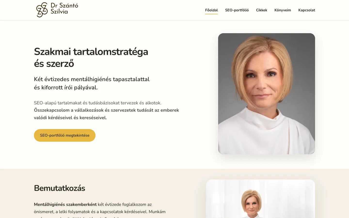 Dr. Szántó Szilvia – Professional Website