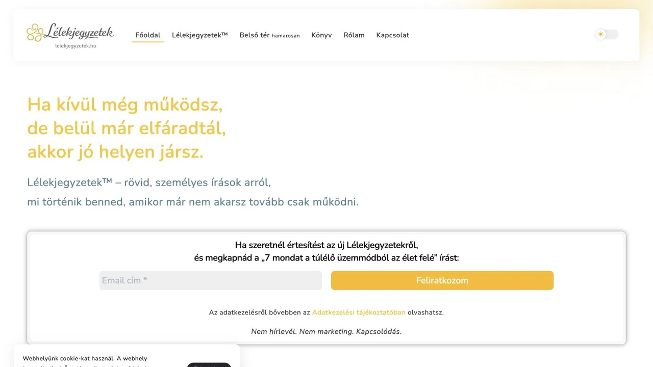 Lélekjegyzetek – Subscription Platform